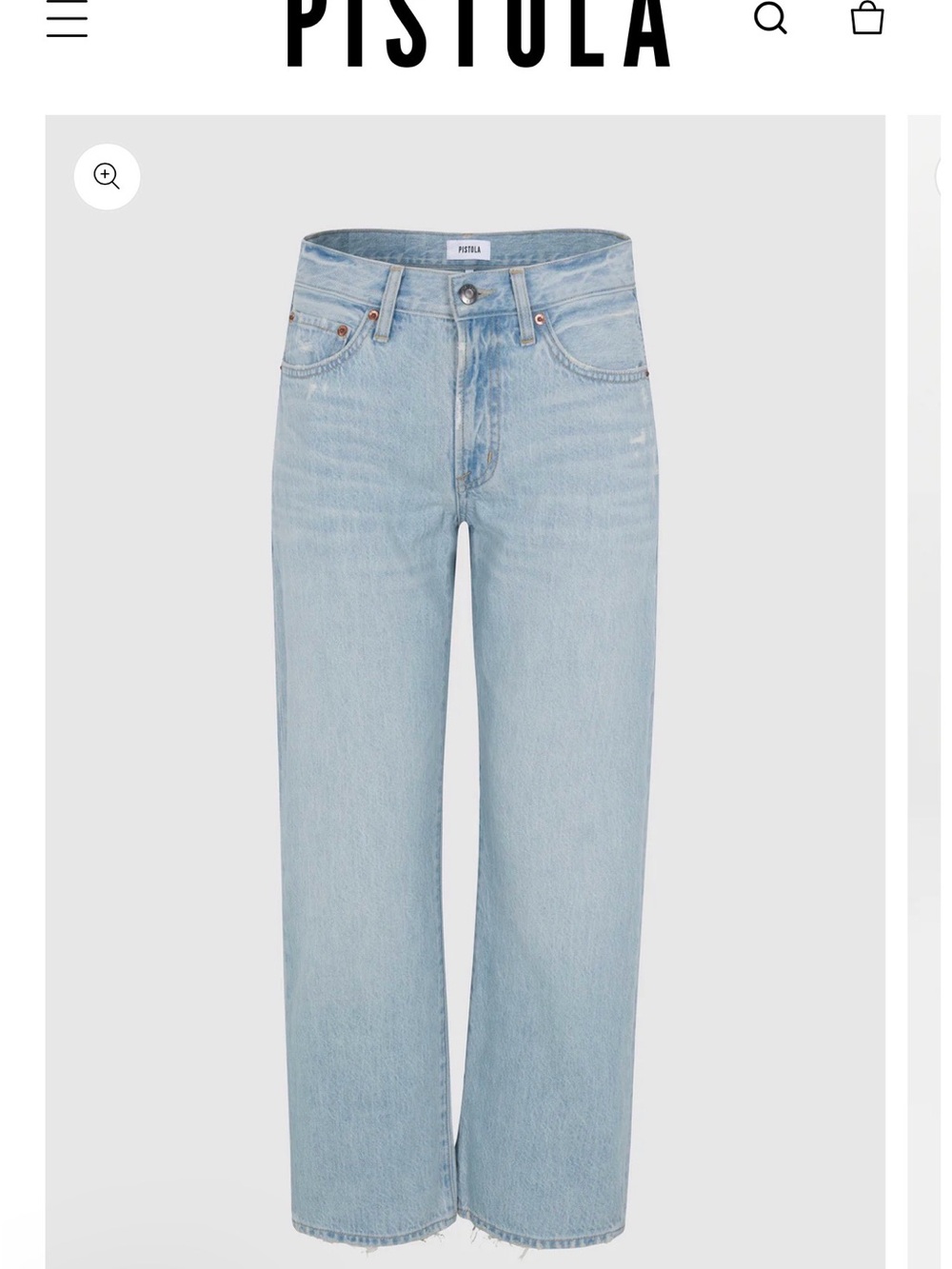 Pistola women’s Lexi mid rise Blue Straight-Leg Jeans -